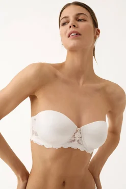 Soutien push-up em renda branco
