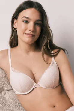 Soutien push-up em renda rosa GORGEOUS