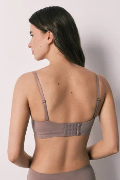 Soutien strapless sem costura marrom