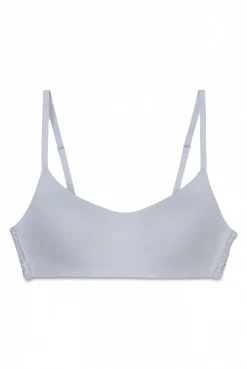 Soutien top com enchimento e renda azul