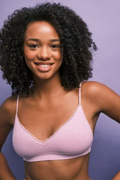Soutien top pointelle rosa