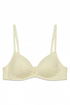 Soutien triangular CHARMING com enchimento em renda bege