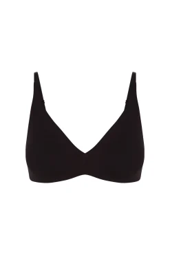 Soutien triangular de algodão preto