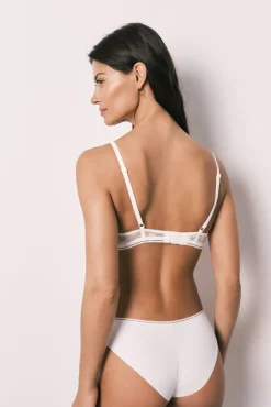 Soutien triangular de renda branco NATURAL