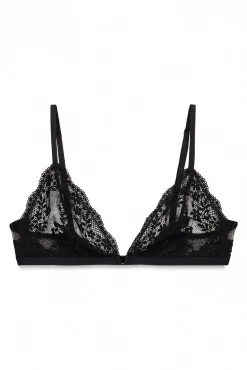 Soutien triangular em renda preto NATURAL