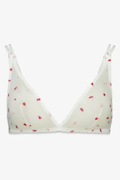 Soutien triangular halter em tule branco FANTASTIC