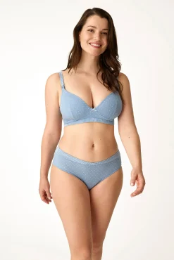 Soutien triangular maternity com enchimento e bolinhas