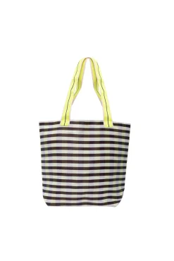 Stripe pattern bag - Black and white