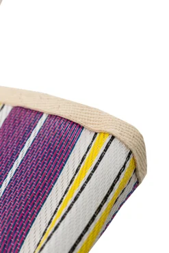 Stripe pattern bag - Yellow, blue and purple