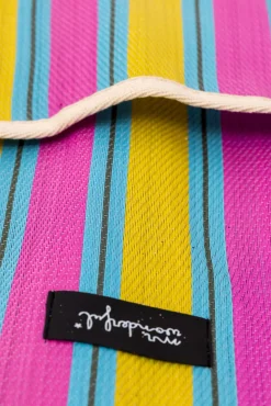 Stripe pattern bag - Yellow, blue and purple