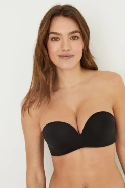 SUPERB Soutien sem alças super push-up microfibra