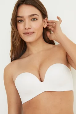 SUPERB Soutien sem alças super push-up microfibra