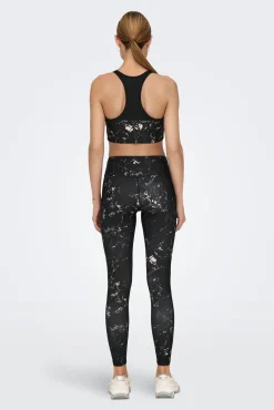 Sutiã esportivo reversível preto/ estampado