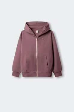 Sweatshirt básica aberta menina
