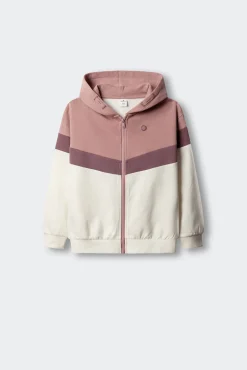 Sweatshirt básica cortada e cosida menina