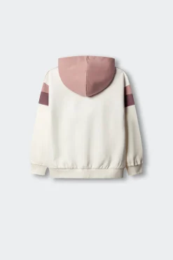 Sweatshirt básica cortada e cosida menina