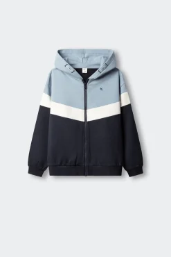 Sweatshirt básica cortada e cosida para criança