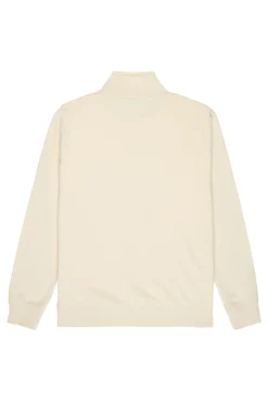 Sweatshirt com fecho éclair e gola alta (mock neck)
