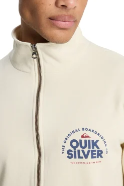 Sweatshirt com fecho éclair e gola alta (mock neck)