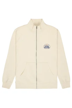 Sweatshirt com fecho éclair e gola alta (mock neck)