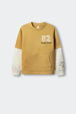 Sweatshirt de manga dupla para menino