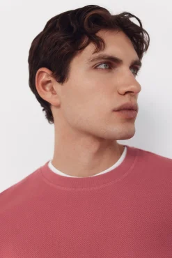 Sweatshirt estruturada com gola caixa