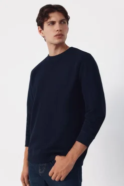 Sweatshirt estruturada com gola caixa