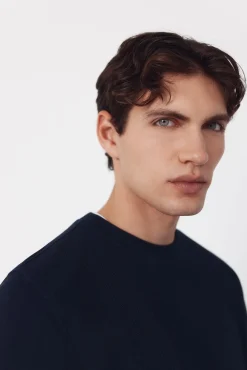 Sweatshirt estruturada com gola caixa
