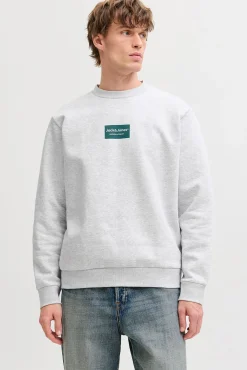 Sweatshirt gola redonda em felpa