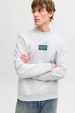 Sweatshirt gola redonda em felpa