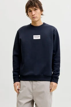 Sweatshirt gola redonda em felpa