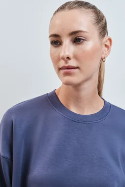 Sweatshirt college em modal azul