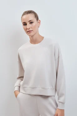 Sweatshirt college em modal cinza escuro