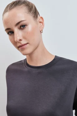 Sweatshirt college em modal cinza