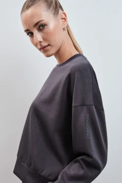 Sweatshirt college em modal cinza