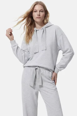 Sweatshirt com capuz e detalhe de lurex