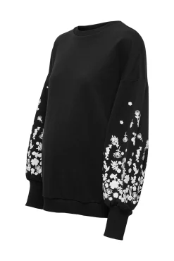 Sweatshirt com detalhe nas mangas maternity
