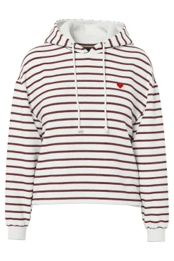 Sweatshirt com riscas e bordado