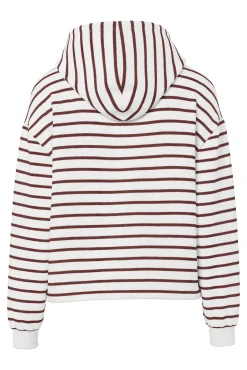 Sweatshirt com riscas e bordado