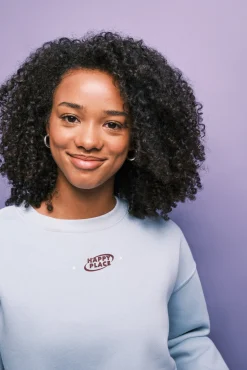 Sweatshirt de felpa com logo verde
