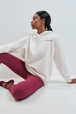 Sweatshirt de felpa de algodão branca