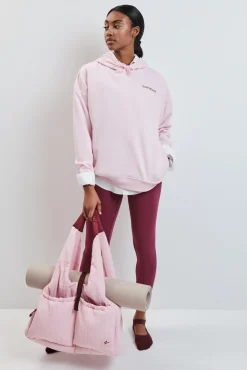 Sweatshirt de moletão de algodão rosa