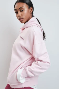 Sweatshirt de moletão de algodão rosa