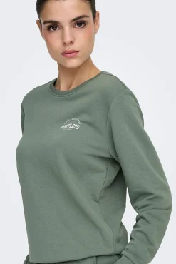 Sweatshirt desportiva gola redonda