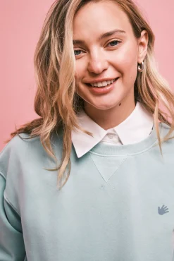 Sweatshirt em felpa de algodão verde