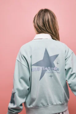 Sweatshirt em felpa de algodão verde