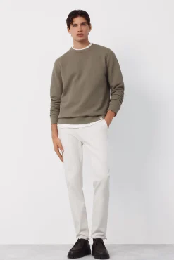 Sweatshirt estruturada com gola caixa