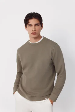 Sweatshirt estruturada com gola caixa