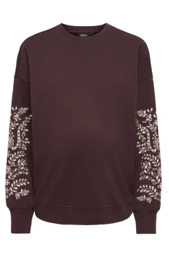 Sweatshirt maternity com detalhe nas mangas