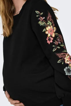Sweatshirt maternity com detalhes florais